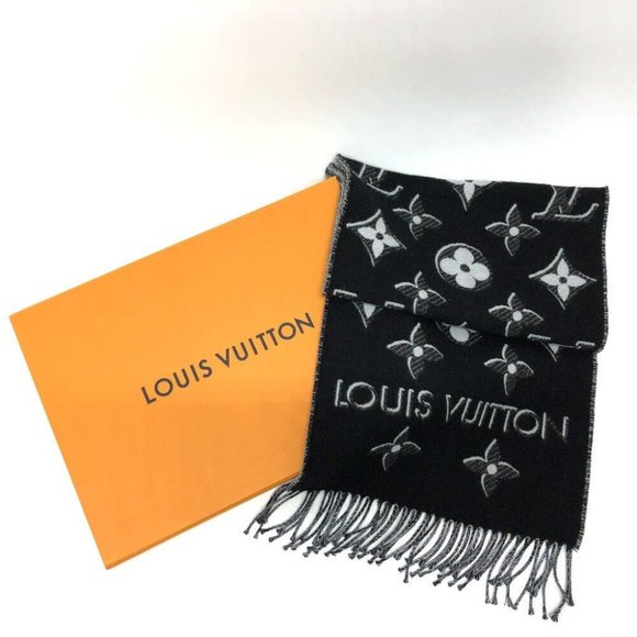 Auth LOUIS VUITTON M78159 Echarpes LV essential shine Stole/Shawl Scarf - Picture 1 of 7
